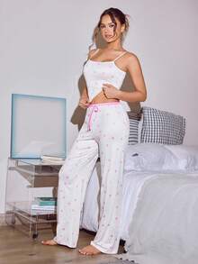 Lowkey Lull Women's Star Print Camisole & Long Pants Pajama Set - Multicolor - View 5