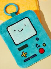ADVENTURE TIME X SHEIN 軍綠色卡包，可愛造型，適合放置偶像小卡、工作卡、校園卡、交通卡等，透明 PVC 視窗設計，可掛在包包上 - 探險活寶 - 查看 3