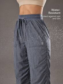 OutZeal Women Outdoor Pants Hiking Camping Water-Resistant Soft High Waistband Outdoor Bottoms - Dusty Blue - View 3