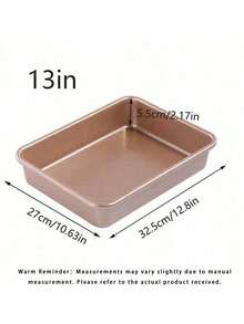 Ancient Rectangular Cake Mold, 1 Piece, Thick Carbon Steel Baking Dish, Non-Stick - Multicolor - View 11