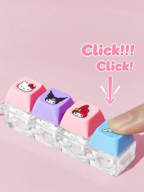 HELLO KITTY AND FRIENDS | SHEIN 可愛卡通鋅合金吊飾，適用於鍵盤、包包、錢包、書包、背包、汽車配件，紀念收藏禮物