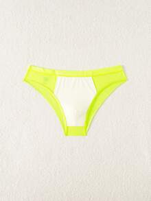 ZELFYO Bañador tipo slip para hombre con estampado de palmeras para vacaciones en la playa - Amarillo - Ver 4