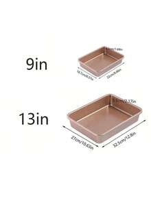 Ancient Rectangular Cake Mold, 1 Piece, Thick Carbon Steel Baking Dish, Non-Stick - Multicolor - View 8