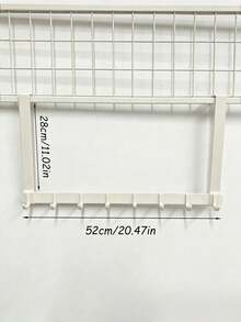 1Pc Over-The-Door Hanger, Wall Mounted Hanging Rack, Clothes Hangers Hooks, Storage Shelf, Door Back Storage Organizer Rack, Suitable For Bedroom And Bathroom - White - View 11