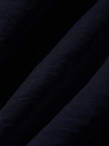 Livesso 春夏休閒米色長版襯衫與長裙兩件套女裝 - 藏蓝色 - 查看 6