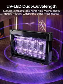 Teckwe Electric Bug Zapper Indoor, UV Light Fly Insect Killer Mosquito Trap, High Voltage Pest Control Lamp For Home Kitchen Bedroom - US A Type Plug(110-127V) - View 3
