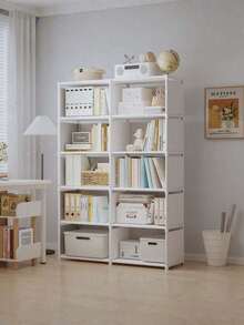 1 estantería/armario cúbico multifuncional pequeño a mediano, de 32,28 pulgadas / 16,14 pulgadas de ancho, estantería de almacenamiento independiente con estantería, perfecto para muebles de dormitorio o sala de estar, opción ideal para Navidad o Acción de Gracias. - Blanco - Ver 10