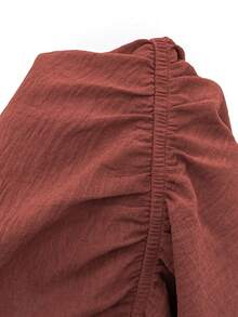 Elaquor Plus Size Vacation Casual Bohemian Boho Contrast Trim Tank Top Long Pants 2 Pieces Set Summer Going Out Bussines Beach Brunch Ruffle Hem - Redwood - View 9