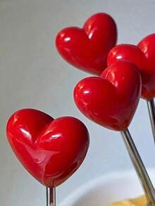 5/10 Piece Fruit Holding Forks In Heart And Fruit Shapes, Beautiful Kitchen Utensils, For Christmas - Multicolor - View 10