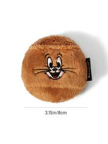 TOM & JERRY X SHEIN Cartoon Cat & Mouse Plush Powder Puff, Fluffy Makeup Puff For Loose Powder, Setting Powder & Compact Powder, Gentle On Skin, Ideal For Daily Makeup & Travel - Brown - View 8