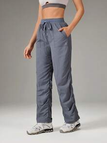 OutZeal Women Outdoor Pants Hiking Camping Water-Resistant Soft High Waistband Outdoor Bottoms - Dusty Blue - View 7