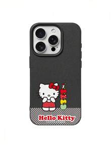 HELLO KITTY AND FRIENDS | SHEIN Hello Kitty 全角色與反派彩色貼紙拼貼印花皮革手機殼 防震防摔 全包覆保護殼 適用 iPhone 17 Pro Max 16 15 14 13 12 Pro Max Plus Y2K 復古美學 可愛少女風 Ins 高顏值手機殼 - 彩色 - 查看 5