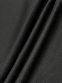 GlowEve CURVE Plus Size Elegant Halter Neck 2 In 1 Short Sleeve T-Shirt - Black and White - View 6