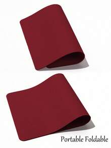Waterproof And Durable Nail Art Table Mat, Made Of Waterproof And Soft PU Leather, Designed For Studio Tabletops And Foldable Nail Art Armrests. Ideal For Nail Artists In Salons And For Home Use. - Melon red - View 7