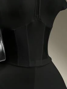 Amplova Women's Mesh Patchwork Sports Sexy Sporty Dress Gym Black Summer - Black - View 7