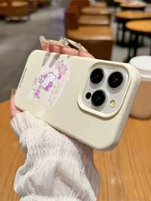 HELLO KITTY AND FRIENDS | SHEIN Hello Kitty 全角色與反派彩色貼紙拼貼印花皮革手機殼 防震防摔 全包覆保護殼 適用 iPhone 17 Pro Max 16 15 14 13 12 Pro Max Plus Y2K 復古美學 可愛少女風 Ins 高顏值手機殼 - 彩色 - 查看 4