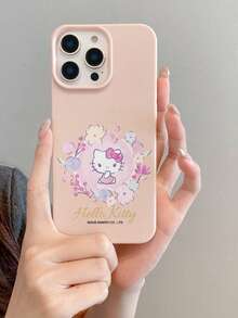 HELLO KITTY AND FRIENDS | SHEIN Hello Kitty 全角色與反派彩色貼紙拼貼印花 粉色邊框皮革紋理手機殼 防震防摔 全包覆保護殼 適用 iPhone 17 Pro Max 16 15 14 13 12 Pro Max Plus Y2K 復古美學 可愛少女風 Ins 高顏值手機殼 - 彩色 - 查看 8
