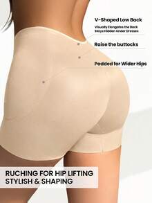 SHAPORA Women's High Waist Tummy Control Shaping Pants, Hip Enhancing Butt Lifting Body Shaper Bottoms, 1pc - Apricot - View 3