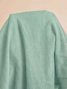 Freevana Women's Plus Size Solid Color Off-Shoulder Short Sleeve T-Shirt Formal Dusty Blue Summer Casual - Mint Blue - View 7