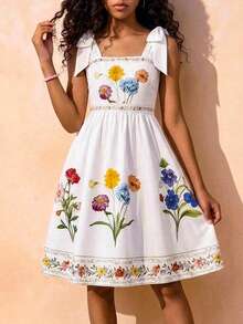 Travachic KIDS Tween Girl Travachic 春夏優雅印花洋裝，夏季 - 彩色 - 查看 6