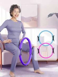 1pc Yoga&Pilates Supplies, Elastic Magic Circle,Training Ring,Home Resistance Stretching Tool, Fitness Ring,Strength Training Yoga Equipment,Yoga Hoop,Pelvic Floor Muscle Magic Circle,Slimming & Thigh,Home Workout Tool For Leg Inner Thigh Training - Multicolor - View 7