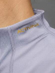 Activina 女款半拉鍊前襟刺繡時尚馬術上衣 - 紫色 - 查看 6