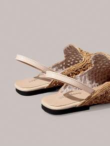 Styleloop Ladies, Willow Nails, Buckles, Flat Shoes. - Apricot - View 4