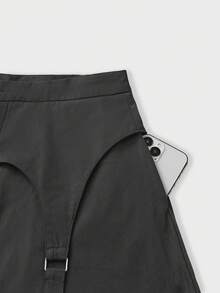 AXEPEAK Men's Fashionable Design Wide Leg Pants - Grey - View 7