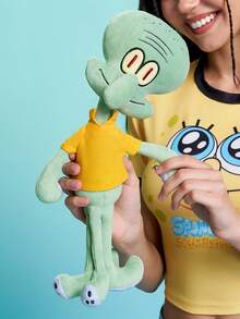 SpongeBob SquarePants | SHEIN 1件卡通毛絨玩偶，由柔軟材質製成，附精緻刺繡，可放置於沙發或車內裝飾，適合作為禮物 - 彩色 - 查看 4