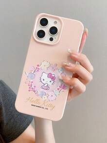 HELLO KITTY AND FRIENDS | SHEIN Hello Kitty 全角色與反派彩色貼紙拼貼印花 粉色邊框皮革紋理手機殼 防震防摔 全包覆保護殼 適用 iPhone 17 Pro Max 16 15 14 13 12 Pro Max Plus Y2K 復古美學 可愛少女風 Ins 高顏值手機殼 - 彩色 - 查看 9