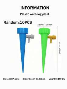 1/6/10 piezas Dispositivo de riego automático con válvula de control de liberación lenta ajustable, apto para jardinería en el hogar y barcos, rociador de plantas, suministros de jardinería (colores de accesorios aleatorios) - Multicolor - Ver 12