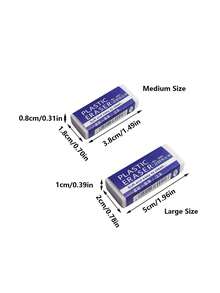 6/12/24 Packs Pencil Erasers, Rectangular White Erasers For School Office, Art Erasers For Drawing, Christmas Gifts Back To School - multicolor - View 3