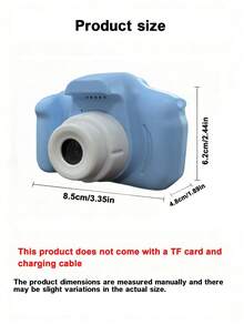 Teckwe 1080P High-Definition Digital Camera, 2-Inch IPS Display, Frame Recording Function, Cute And Portable, Ideal Gift For New Year, Birthday Or Festival Photography; Does Not Include Memory Card And USB Charging Cable, With A Built-In 400mAh Battery. - View 6