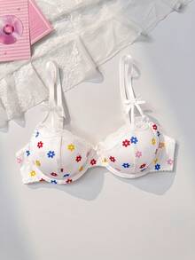 PetitDoll Digital Print Lace Patchwork Sweet Minimalist Women's Lingerie - Multicolor - View 1