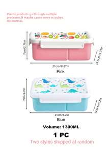 SHEIN 1Pc Cute Lunch Box ,1300ml Leak Proof Lunch Box Containers For Kids,AdultsSchool Supplies,Back To School - Blue - View 13