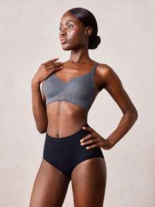 Veilyse Women's Dark Grey Sexy Lingerie, Casual Elegant Push-Up Bra, Fashion Versatile Support Anti-Sagging Shaping - Dark Grey - View 2