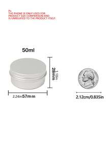 24/12 Stücke Aluminium Blechdosen mit Schraubverschluss, 10ml/30ml/50ml/60ml Aluminium Blechdosen nachfüllbare Behälter, Metalldosen mit Deckeln, leere Aluminium Dosen Metallkerzen Aufbewahrungsdosen Reisedosen, geeignet für Basteleien, Süßigkeiten, Kosmetik, Lippenbalsam, Kerzen, DIY - Silber - Übersicht 3