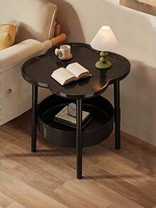 1 Piece Creative Side Table Storage Rack Modern Minimalist Beige Coffee Sofa End Table Nightstand Corner Shelf For Living Room Bedroom Balcony Small Space Furniture - Multicolor - View 2