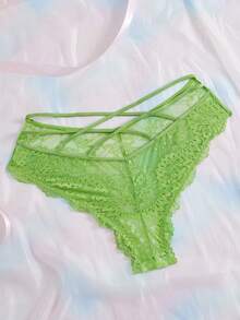 Eraneu Plus Size Lace Panties 3-Piece Set - Multicolor - View 4