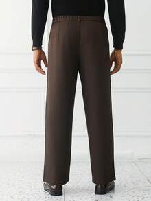 HUEFORM Men's Old Money Brown Mature Relaxed Fit Pants,Wrinkle-Resistant Fabric, Easy To Care For-A Must-Have Item. Suitable For Daily Travel - Coffee Brown - View 2