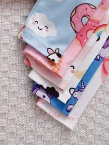 Random 1sets Newborn 0-12 Months Jumpsuit Forest Style Cute Ditsy Floral With Chain Craft Contrast Color Fresh Style Long Sleeve Footed Open Crotch - Multicolor - View 5