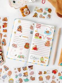 1pc Capybara Embossed Sticker, Crystal 3D Cute Sticker, Durable PVC Material, Multifunctional Decoration For Cup, Mobile Phone Shell, Laptop & DIY Crafts - Multicolor - View 11