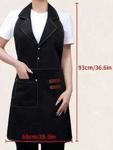 1PC Suit Collar Apron Restaurant Cafe Bakery Waitress Uniform Unisex For Kitchen Work Chef Waiter Barista Adjustable Breathable - Multicolor - View 11