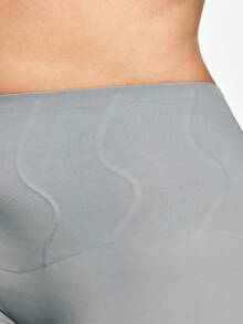 SHAPORA 1pc Solid Color Plus Size Adhesive Women's Panties - Dark Grey - View 6