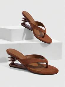 CUCCOO SZL Sandalias de moda para mujer, tacones de baile de graduación, zapatos de vacaciones de verano, elegantes y versátiles, para negocios y ocio, zapatos de moda de primavera, vacaciones de primavera, Pascua, C - Marrón - Ver 1