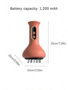 Teckwe 1PC Compact Electric Guasha Brush, Vibration & Red Light & Warm Heat, Smart Acupoint Massager, For Home Shoulder & Neck Relief, Hot Search Model - Pink - View 9