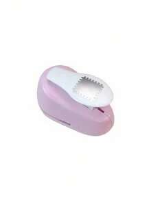 1 pieza Perforadora de palanca, perforadora manual portátil cuadrada para manualidades, adecuada para tarjetas de manualidades, proyectos DIY, regalos, papelería, tarjetas de felicitación y otros proyectos artísticos - Rosa - Ver 5