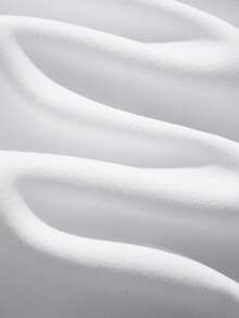 Manfinity Dauomo Pantalones cortos con cordón en la cintura y gráfico de letras para hombres - Blanco - Ver 3