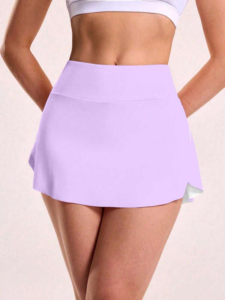 SHEIN Sovereign Charm Falda pantalón deportiva casual versátil de bloques de color para mujer, para uso diario y viajes - Multicolor - Añade 2