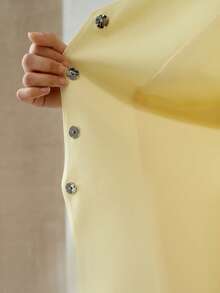 MOTF PREMIUM WOMEN'S SUMMER COMMUTE OFFICE MINIMALIST SOLID COLOR V-NECK WAIST-CINCHING BLAZER VEST - Yellow - View 8